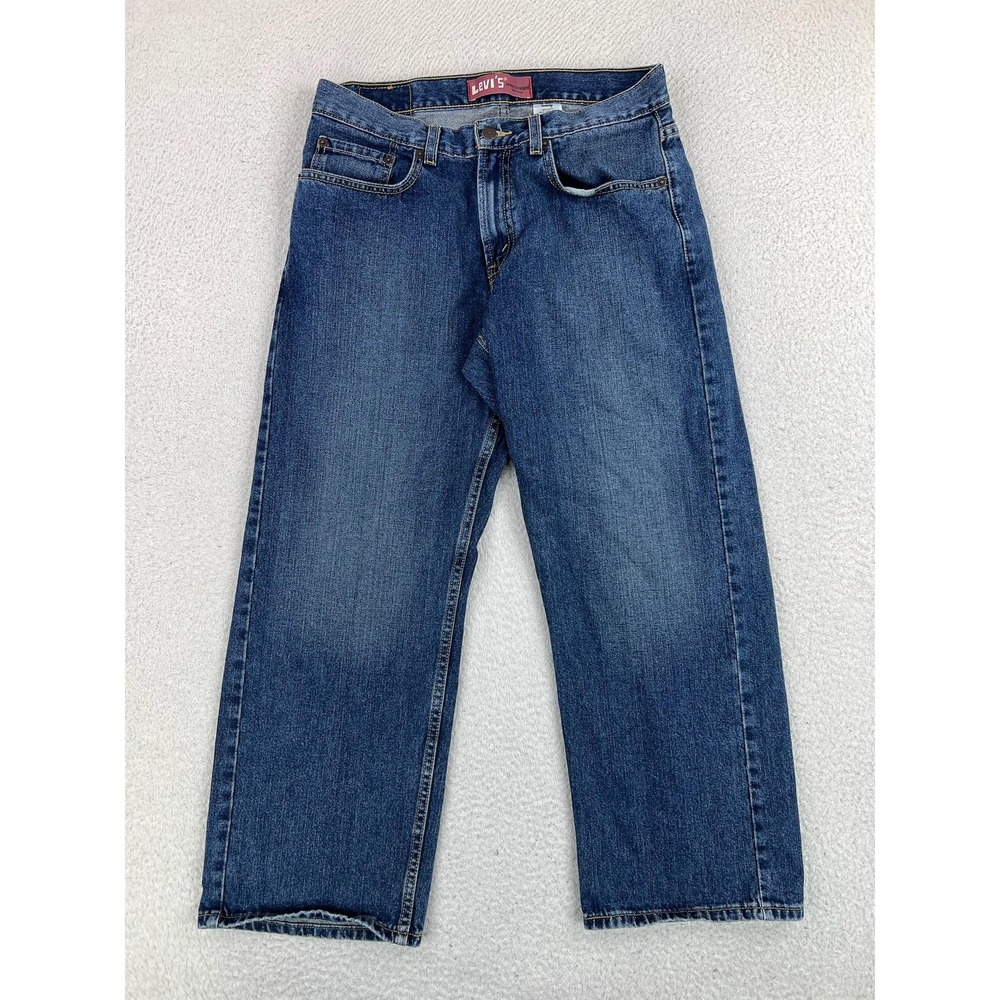 Levis 569 Jeans Boys 12 Husky 32x27 Blue Loose Straight 100% Cotton Denim Casual